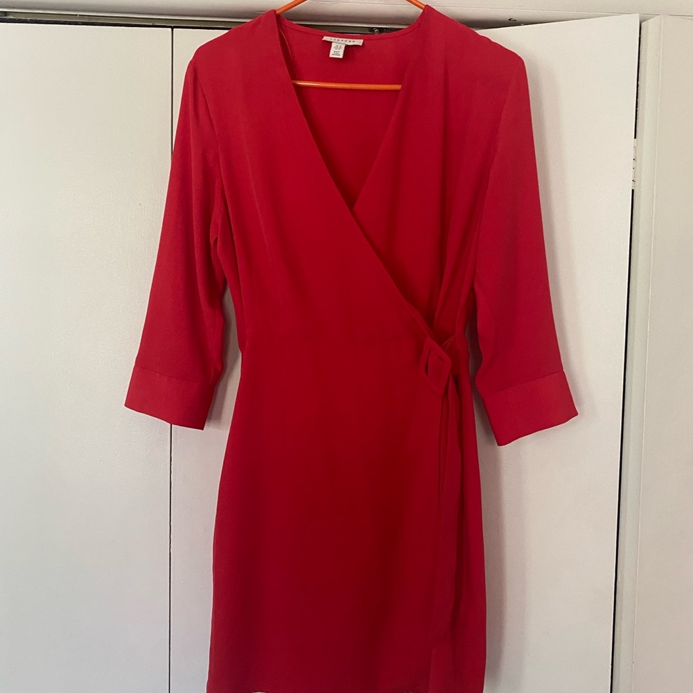 70s inspired wrap dress